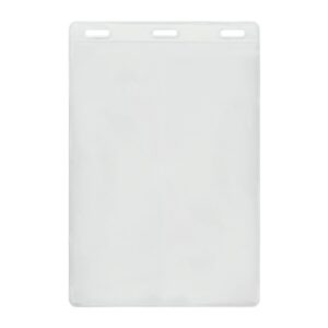 Clear Vinyl - Vertical - Event Badge Holder w/ Three Slots - 100 per pack