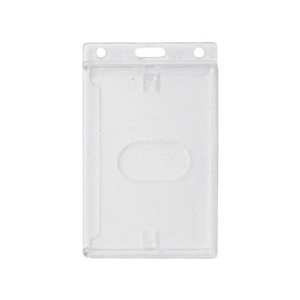 Frosted Rigid Plastic Badge Holder Vertical