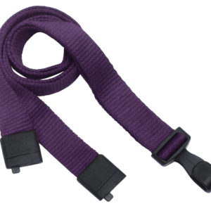 5/8'' Purple Earth-Friendly Bamboo Lanyard with Safety Breakaway & No-Twist Hook - 1000 per pack