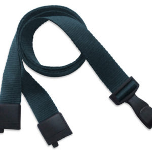 5/8” Forest Green Earth-Friendly PET Lanyard with Breakaway & Wide No-Twist Hook – 100 per pack