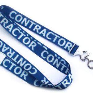 5/8” Flat UltraWeave ”Contractor” Lanyard w/ Safety Breakaway & Swivel Hook