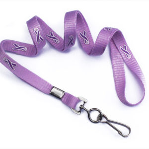 3/8'' MicroWeave Cause Awareness, Non-Breakaway Lanyard - 100 per pack