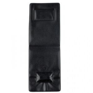 Black Vinyl Vertical 2-Pocket Magnetic Badge Holder