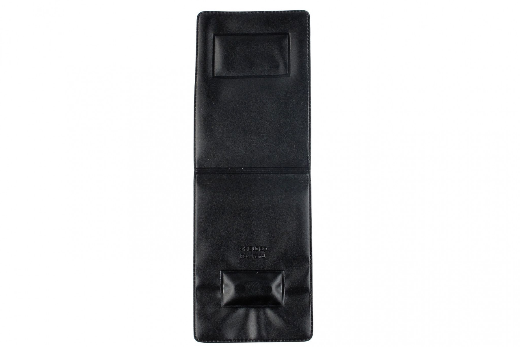 Black Vinyl Vertical 2-Pocket Magnetic Badge Holder