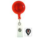 Vinyl Strap Badge Reel W/ Belt Clip translucent