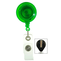 Vinyl Strap Badge Reel W/ Swivel Clip translucent