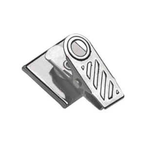 1'' Adhesive 1-Hole Ribbed Badge Clip - 100 per pack