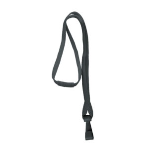 3/8 Black Breakaway Lanyard with Wide Plastic Hook – 100 per pack