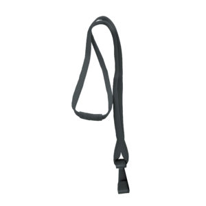 3/8 Black Breakaway Lanyard with Wide Plastic Hook - 100 per pack