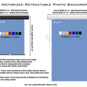 Motorized Backdrop Spec Sheet