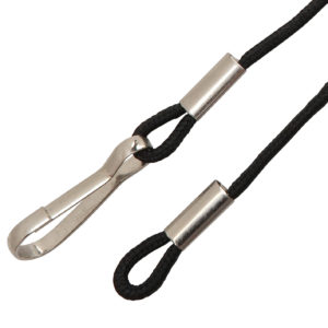 Black 1/16″ Round Cord Lanyard With Swivel Hook