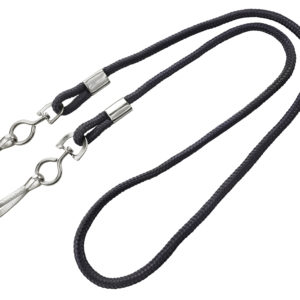 Black 1/8" Lanyard With 2 Swivel Hooks