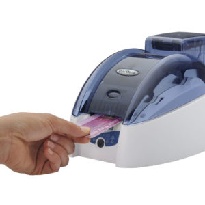 The monochrome, rewritable Evolis Tattoo 2 RW single-sided ID card printer is perfect for businesses searching for an economical and environmentally-conscious alternative to traditional card printing.