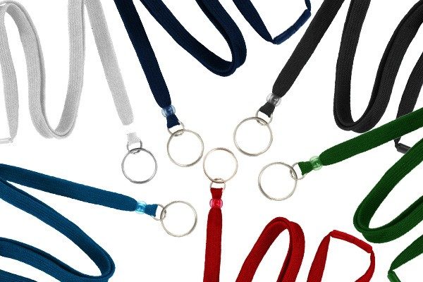 The 3/8'' flat, braided breakaway lanyard with your choice of end fitting is a solid choice for any business or event requiring a convenient method for displaying ID badges.