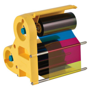 Magicard PRIMA433 YMCKK ribbons consist of yellow (Y), magenta (M) and cyan (C) panels for printing a full spectrum of colors by combining the colors using varying degrees of heat. The two K panels are black resin, typically used for printing text and barcodes.