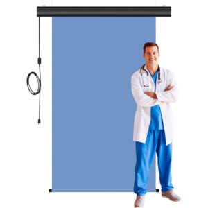 Motorized Photo Backdrop 48″ x 84″ – Light Blue with Black Casing