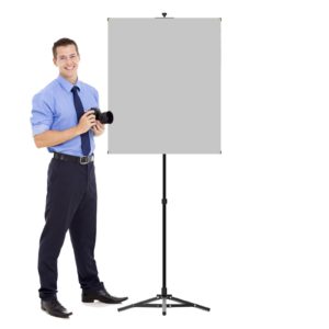 Portable Photo ID Backdrop Stand System – Grey