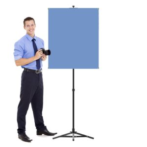 Portable Photo ID Backdrop Stand System - Light Blue