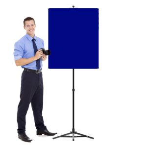 Portable Photo ID Backdrop Stand System – Royal Blue