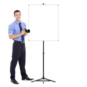 Portable Photo ID Backdrop Stand System – White