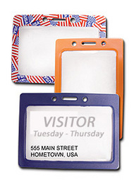 Color Borders Badge Holders - Credit Card Size