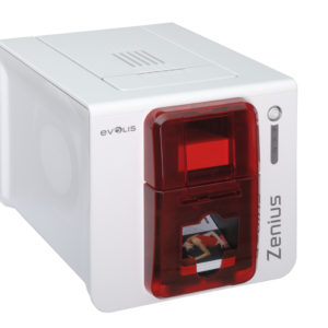 The Evolis Zenius Classic single-sided ID card printer is a compact, lightweight printer that is designed for low-volume and on-demand printing.