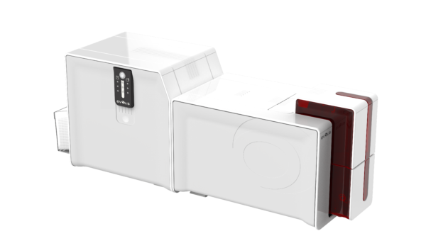 Fast and reliable, the Evolis Primacy single-sided ID card printer can print up to 210 full-color cards per hour.