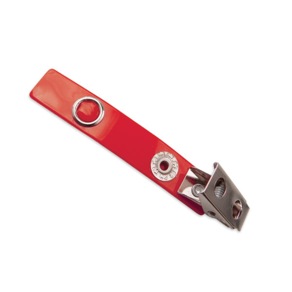 Red Vinyl 2-Hole Strap Clip