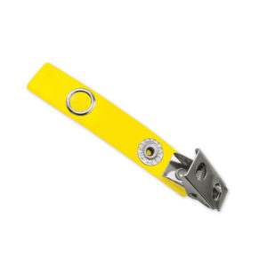 Yellow Vinyl 2-Hole Badge Clip