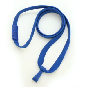 3/8 Royal Blue Breakaway Lanyard with Wide Plastic Hook – 100 per pack