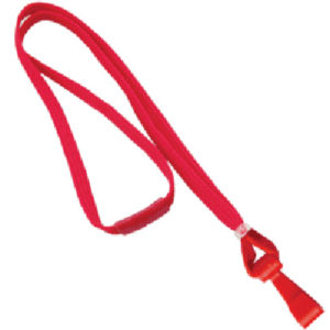 3/8 Red Breakaway Lanyard with Wide Plastic Hook - 100 per pack