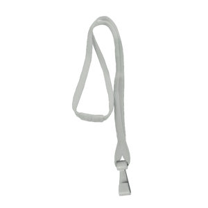 3/8 White Breakaway Lanyard with Wide Plastic Hook - 100 per pack