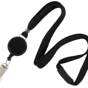 Round Badge Reels - Breakaway Lanyard - 3/8'' - Card Clamp - 100 per pack