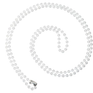 38” Clear Plastic Beaded Neck Chain w/ Connector – 100 per pack