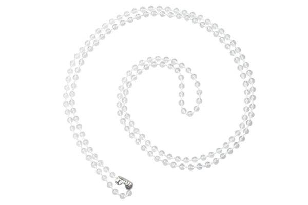 38'' Clear Plastic Beaded Neck Chain w/ Connector - 100 per pack